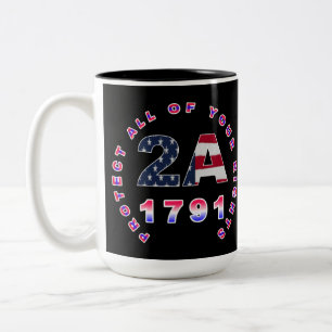Protect your rights 2A Two-Tone Coffee Mug