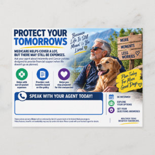 Protect Your Tomorrows Cancer & Indemnity Holiday Postcard