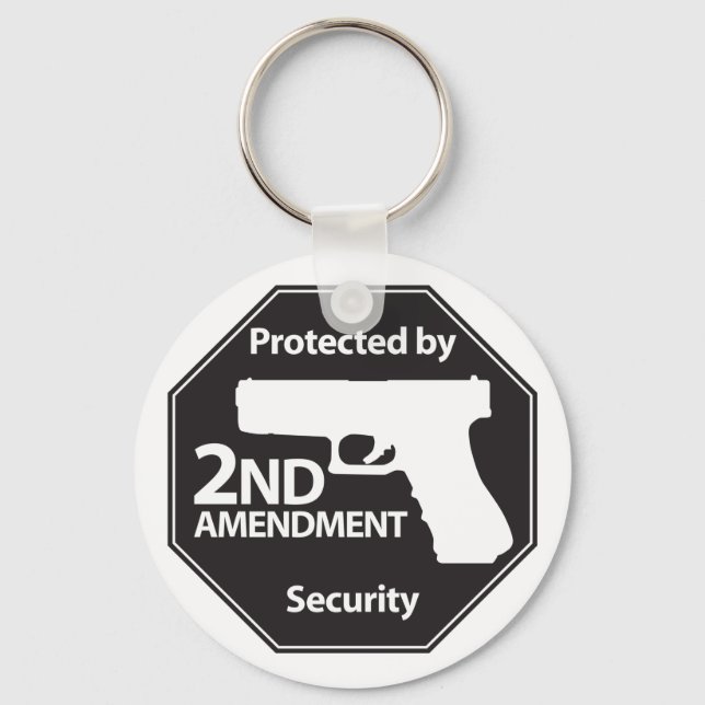 Protected by 2nd Amendment Keychain (Front)