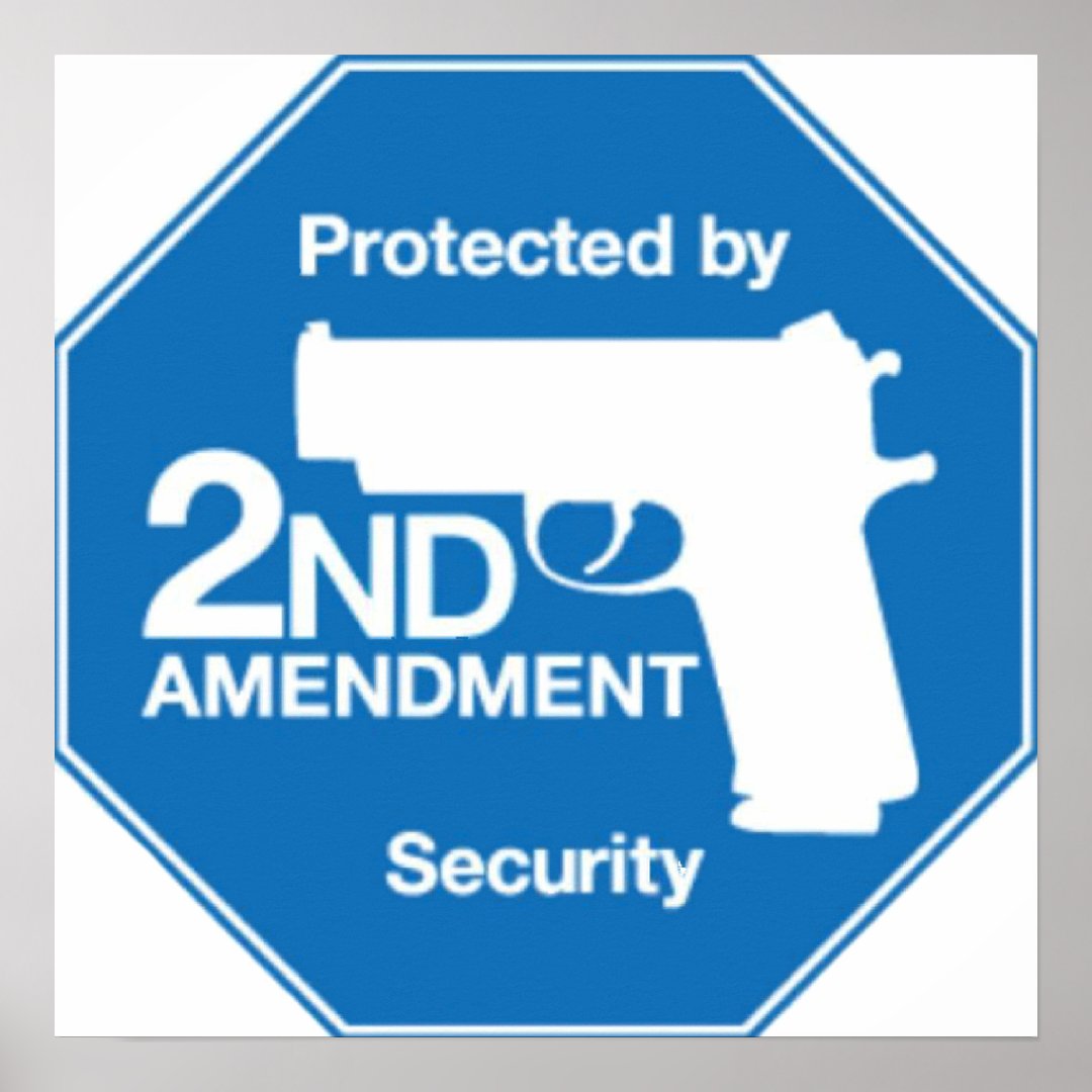 Protected by 2nd AMENDMENT Security Poster | Zazzle