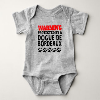 Protected By A Dogue de Bordeaux Baby Bodysuit