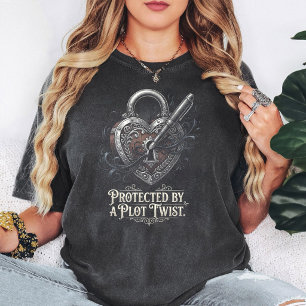 Protected By A Plot Twist Writer Heart Lock T-Shirt