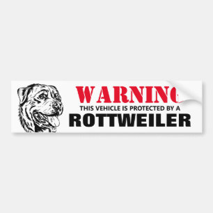 Protected by a Rottweiler Bumper Sticker