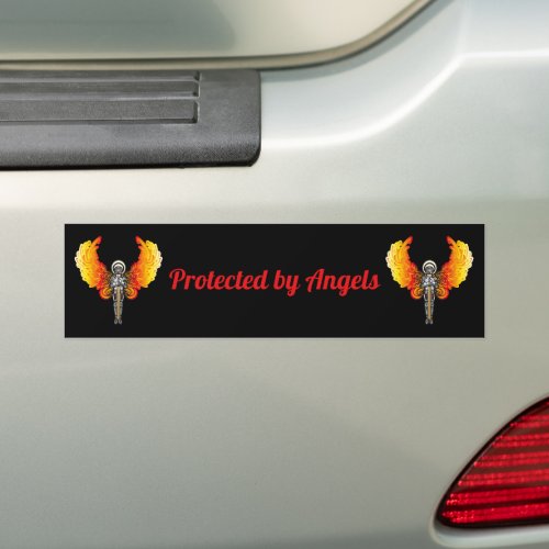 Protected By Angels Bumper Sticker