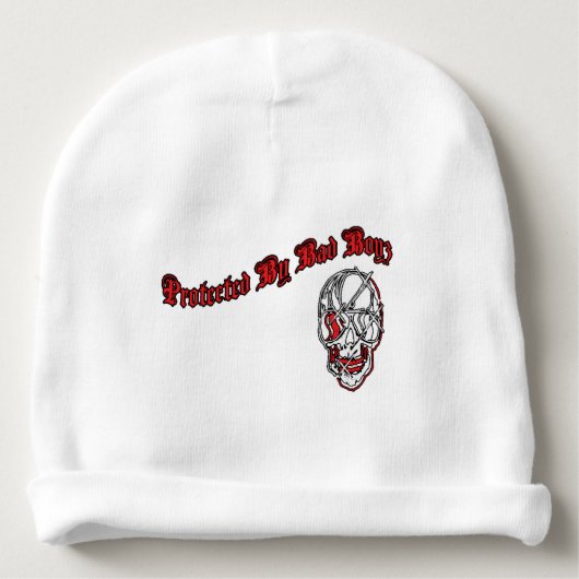 Protected by Bad Boyz Baby Gear Beanie (Front)