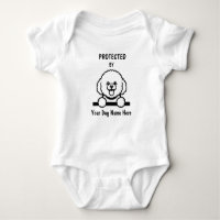 Protected by Bichon Frise Dog, Custom Dog Name