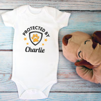 "Protected By" Custom Dog Name Cute