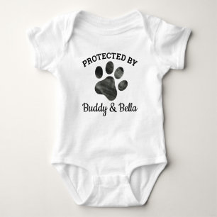 Protected by Dog Baby Bodysuit