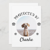 Protected By Dog Photo Paw Print Design (Front/Back)
