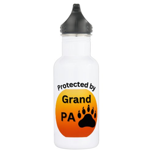 Protected by Grand Pa outdoorsmen sportsmen    Stainless Steel Water Bottle