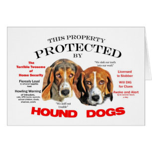 Protected by Hound Dogs Cards