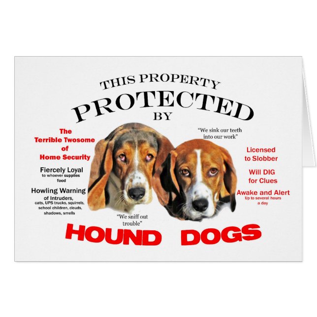 Protected by Hound Dogs Cards (Front Horizontal)
