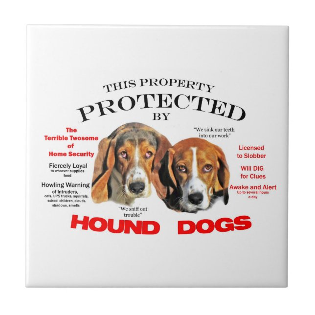 Protected by Hound Dogs Tile (Front)