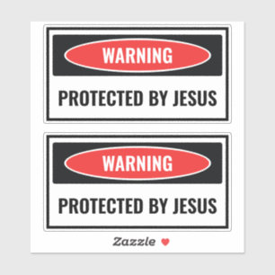 Protected by Jesus Sticker