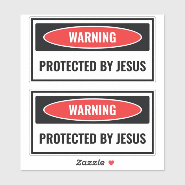 Protected by Jesus Sticker (Sheet)