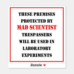 Protected By Mad Scientist Sticker