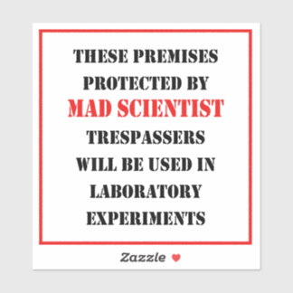 Protected By Mad Scientist Sticker