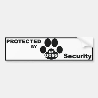 Protected by MY DOGS Bumper Sticker