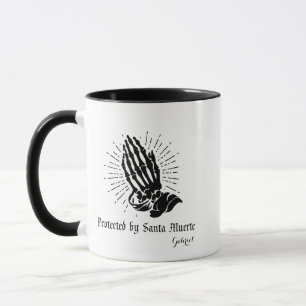 Protected by Santa Muerte Personalized Name Mug