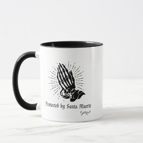Protected by Santa Muerte  Personalized Name Mug