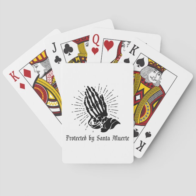 Protected by Santa Muerte Poker Cards (Back)