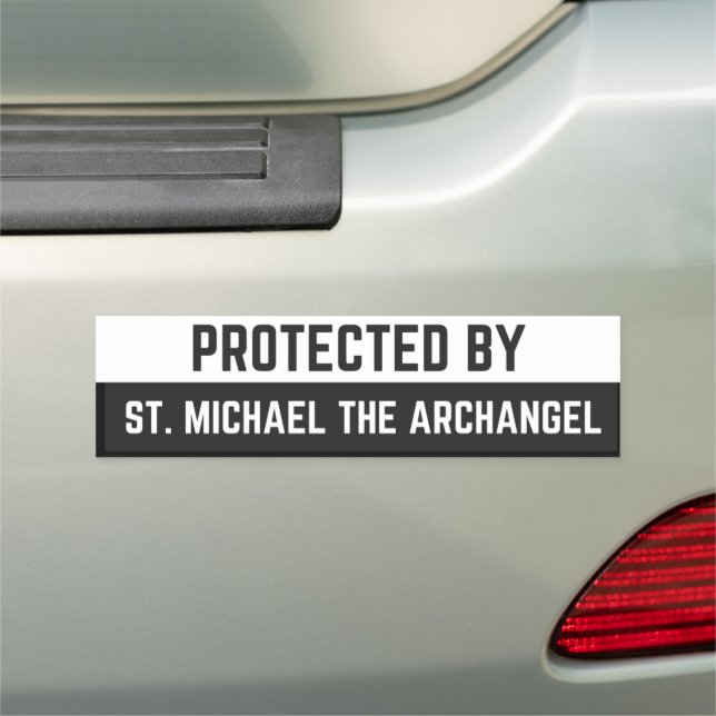 PROTECTED BY ST. MICHAEL THE ARCHANGEL CAR MAGNET (In Situ)