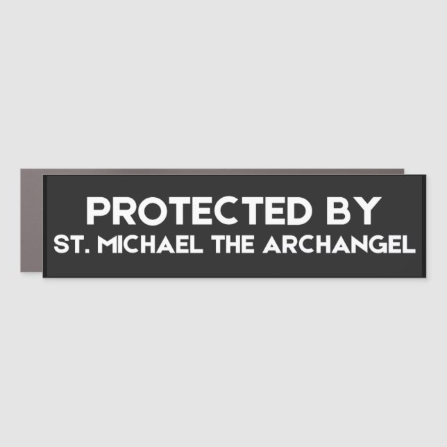 PROTECTED BY ST. MICHAEL THE ARCHANGEL CAR MAGNET (Front)