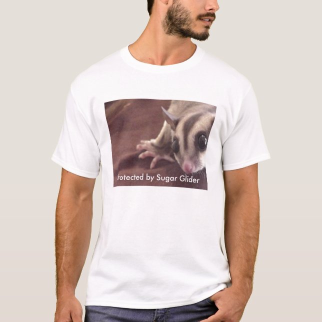 Protected by Sugar Glider, WARNING T-Shirt (Front)
