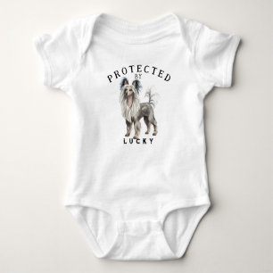 Protected By the Family Dog Baby Bodysuit