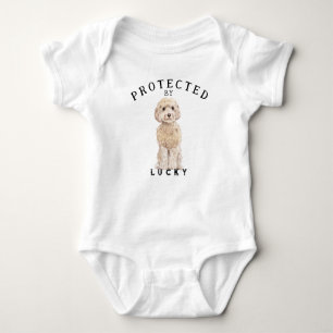 Protected By the Family Dog Baby Bodysuit