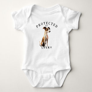 Protected By the Family Dog Baby Bodysuit