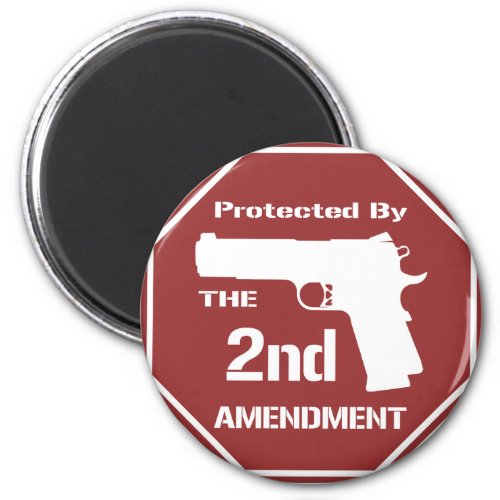 Protected By The Second Amendment Redpng Magnet