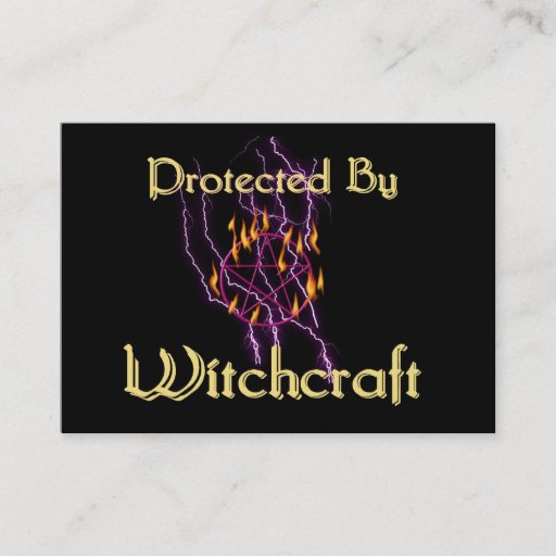 Customizable Protected By Witchcraft Business Card Templates