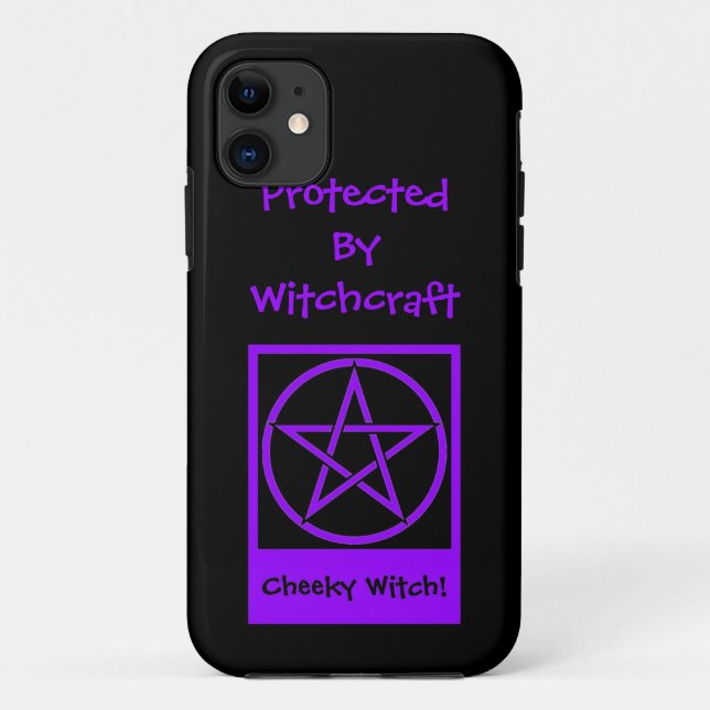 Protected by Witchcraft Cheeky Witch iphone 5 case (Back)