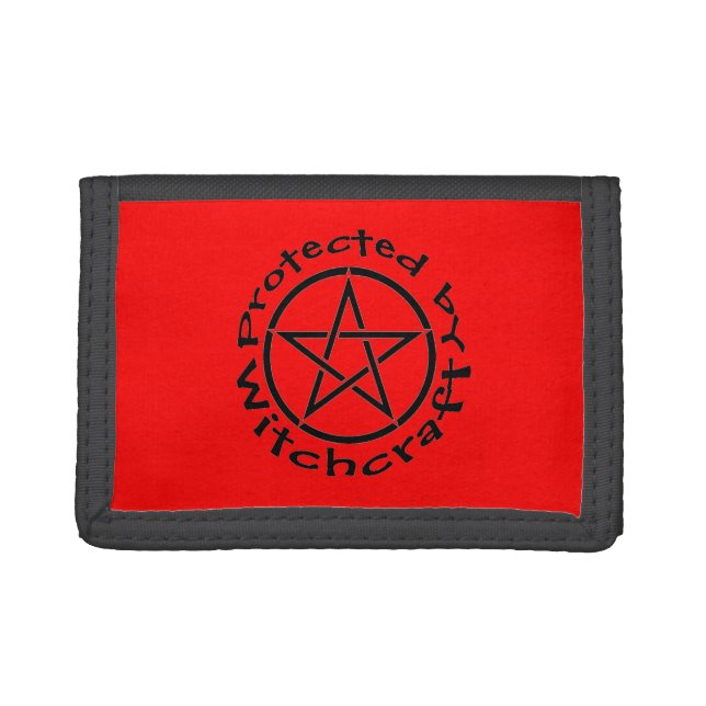 Protected by Witchcraft Pentacle Wiccan Wallet (Front)