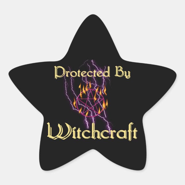 Protected By Witchcraft Star Sticker (Front)