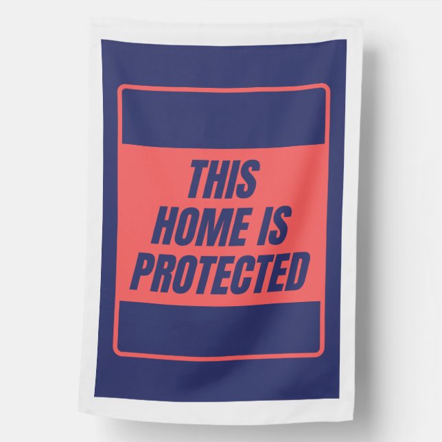 "Protected Home" House Flag (Front)