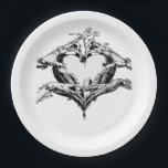 Protecting A Heart  - Skeleton Hand Heart Paper Plates<br><div class="desc">A “Protecting A Heart” skeleton hand heart design. Dark,  emotional,  and expressive.</div>