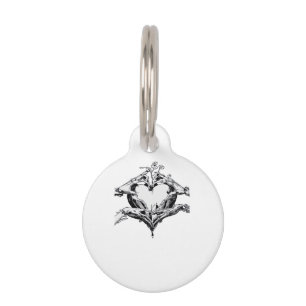 Protecting A Heart - Skeleton Hand Heart Pet ID Tag