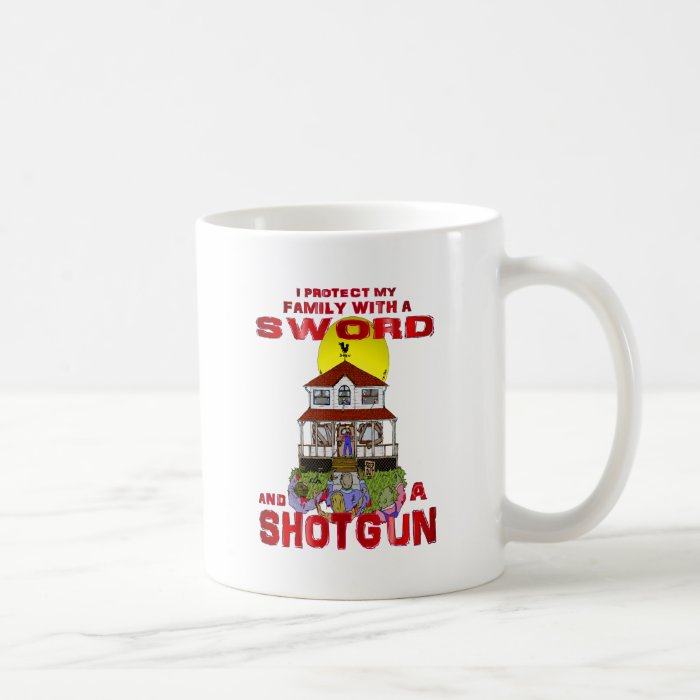 Protecting my Family Zombies Coffee Mug