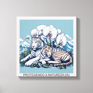 PROTECTING NATURE - Screen Printing Canvas Print