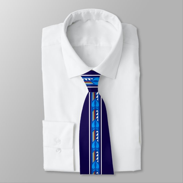 Protecting The People (Blue) Neck Tie (Tied)