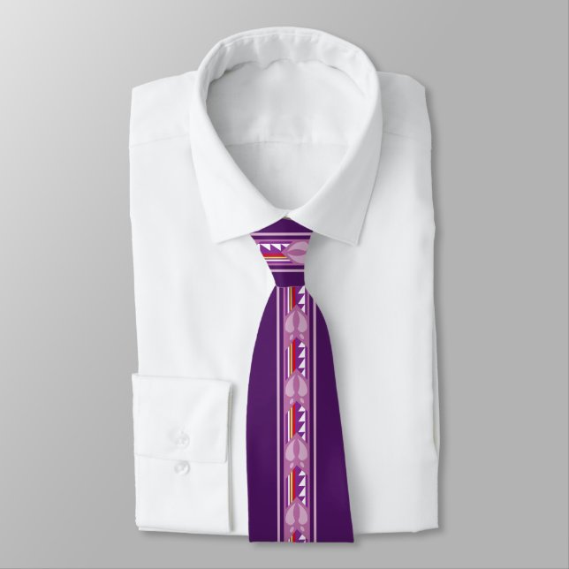 Protecting The People (Purple) Neck Tie (Tied)
