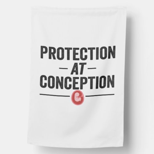 Protection at Conception Pro lifer Gift House Flag