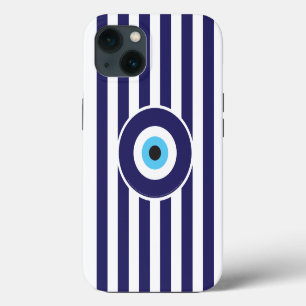 Protection from Evil Eye (Greek flag stripes) iPhone 13 Case