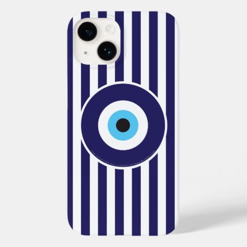 Protection from Evil Eye Light blue stripes Case_Mate iPhone 14 Case