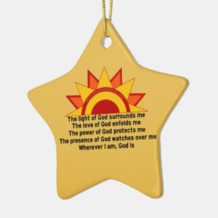 Protection Prayer Ceramic Ornament