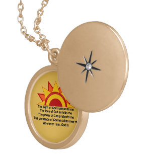 Protection Prayer Gold Plated Necklace