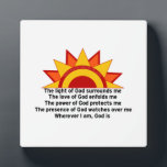 Protection Prayer Plaque<br><div class="desc">THANK YOU for checking out my design! :-) A simple, yet powerful prayer! FYI, the background on the product is just an example. You can change the background to have color... or no color... by clicking the "Customize it" button. Thank you again, and please feel free to check out many...</div>