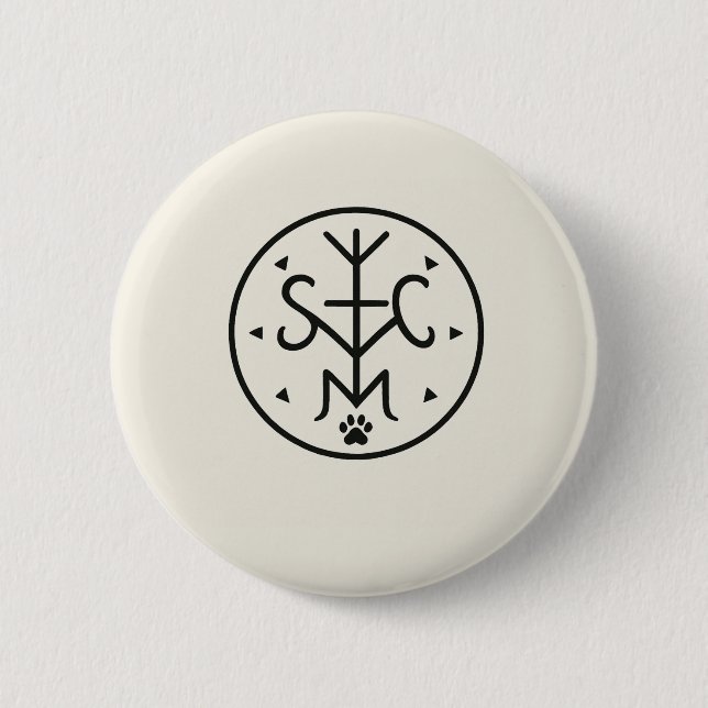 Protection Sigil Against Narcissistic People Button (Front)
